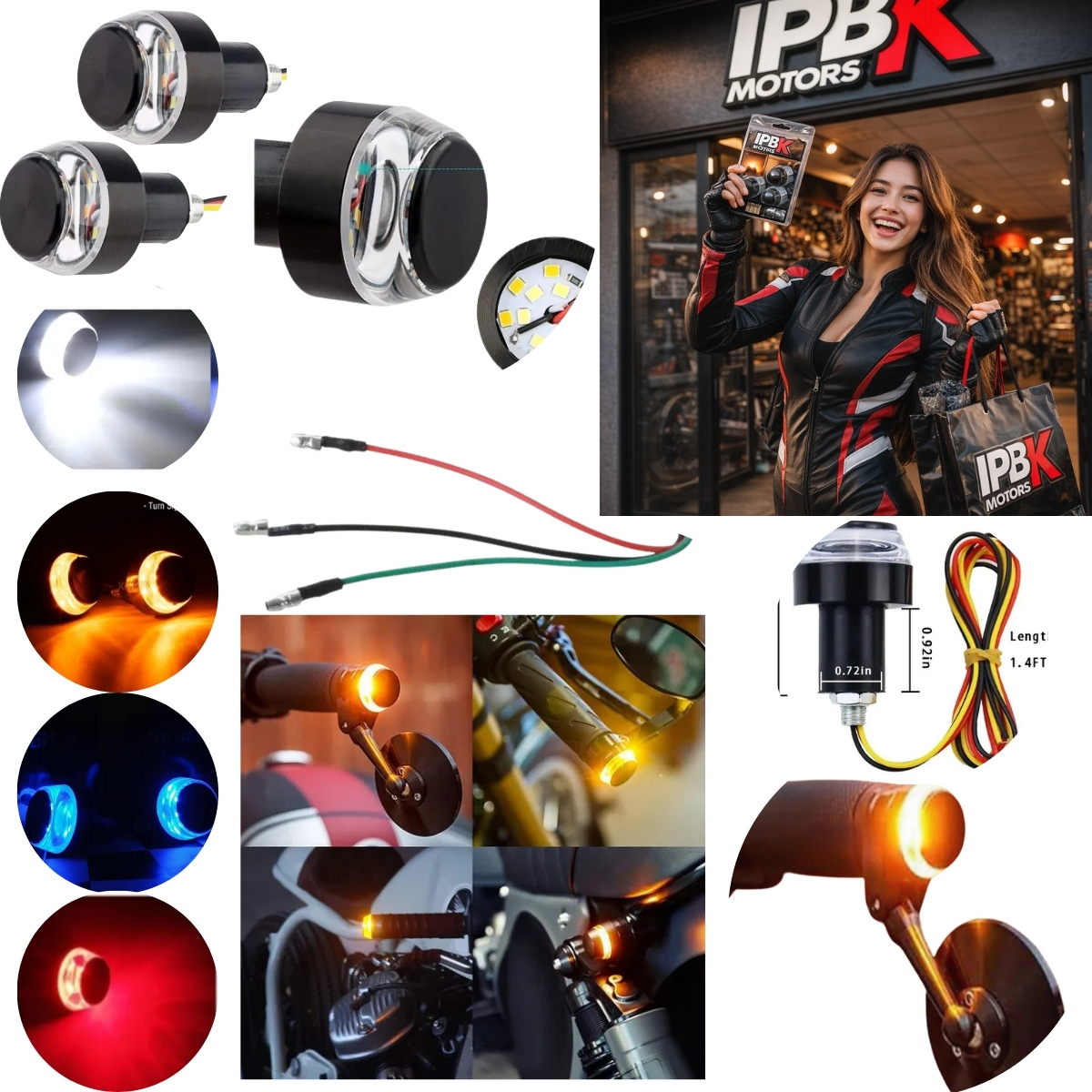 Pesa direccional led moto iluminacion - Vista 1