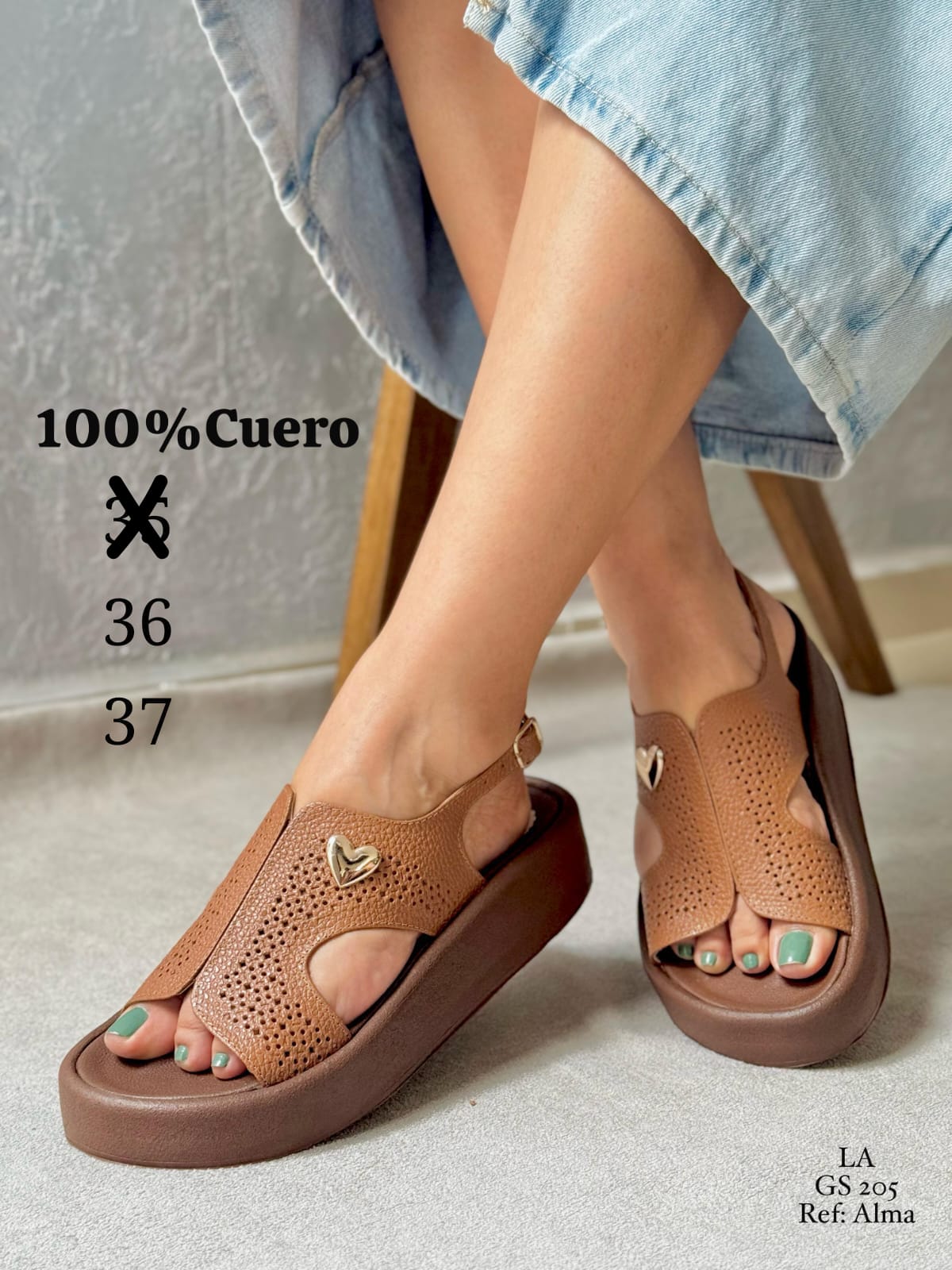 SANDALIA CUERO ref: ITZAE - Vista 1