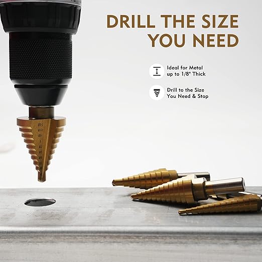 Vista 5 de BROCAS ESCALONADAS DE TITANIO X 3