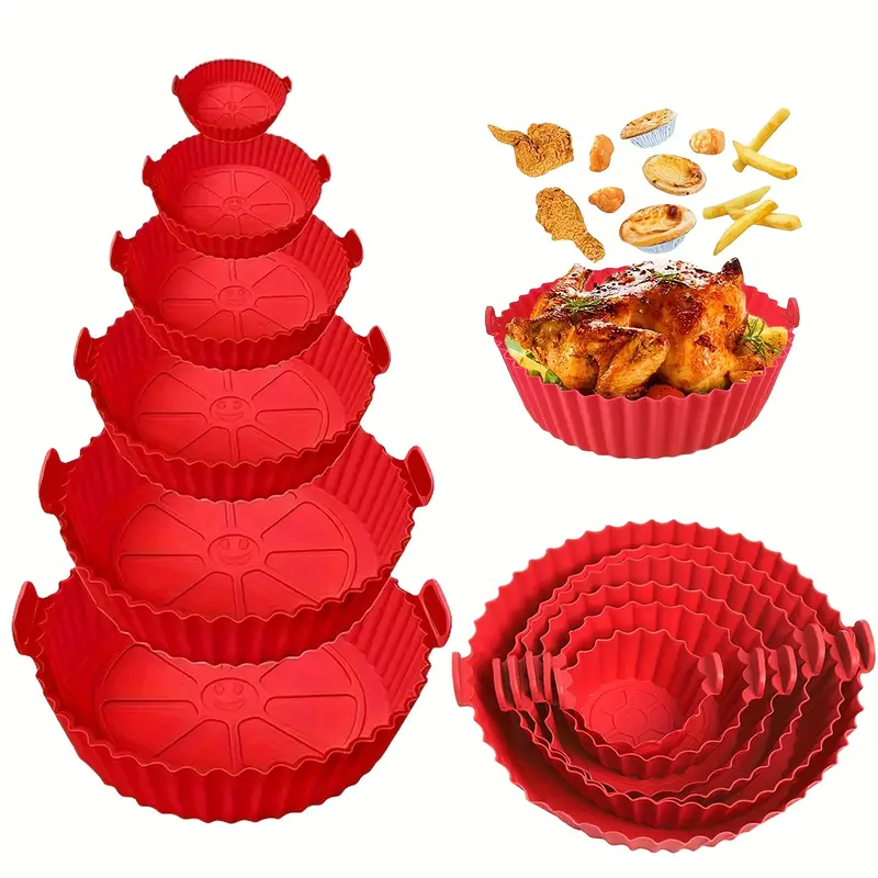 Set X6 bandejas de silicona para air fry - Vista 1