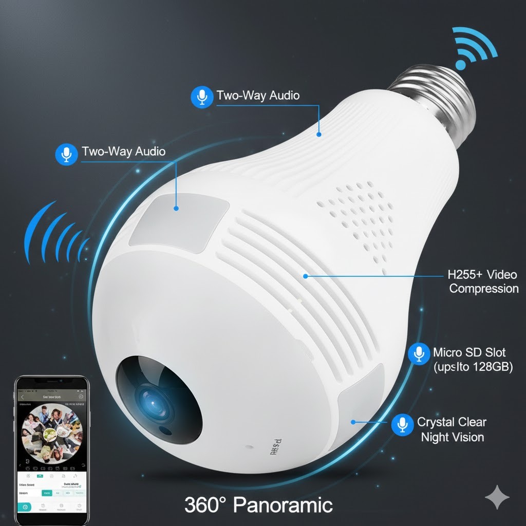 DTK02T SpyLight Bulb Cam