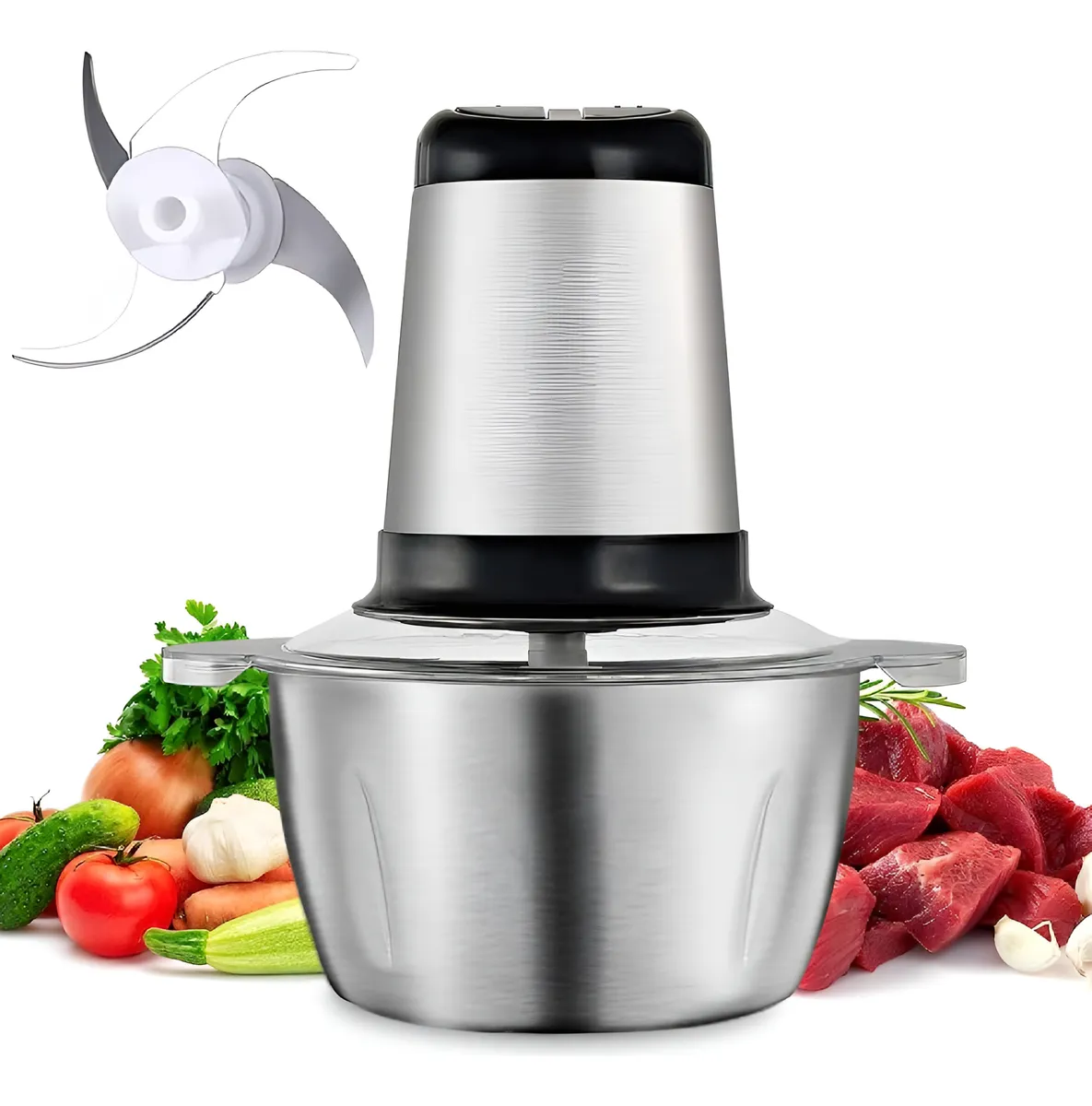 Molino Eléctrico De Carne 2 L Acero Inox