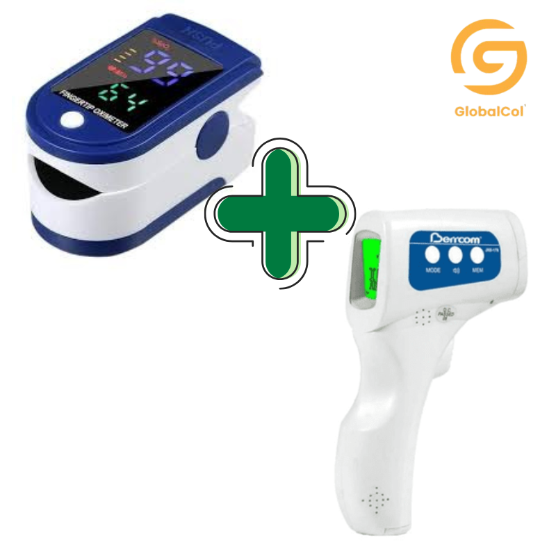 KIT OXIMETRO + TERMOMETRO DIGITAL INFRAR