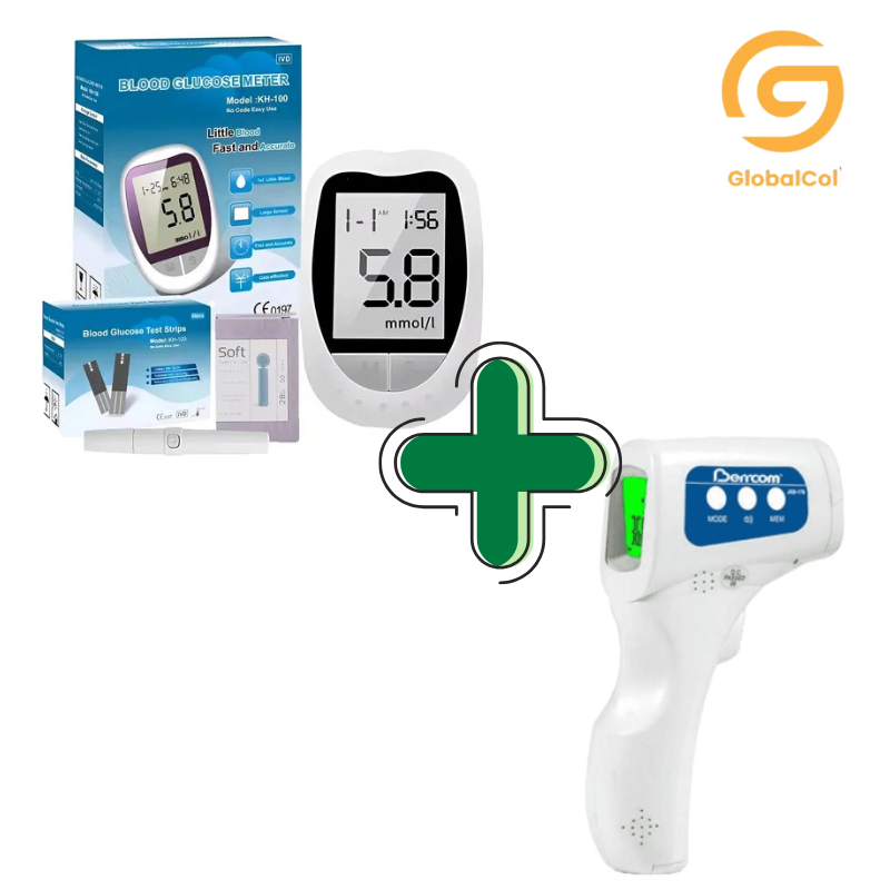 KIT GLUCOMETRO + TERMOMETRO