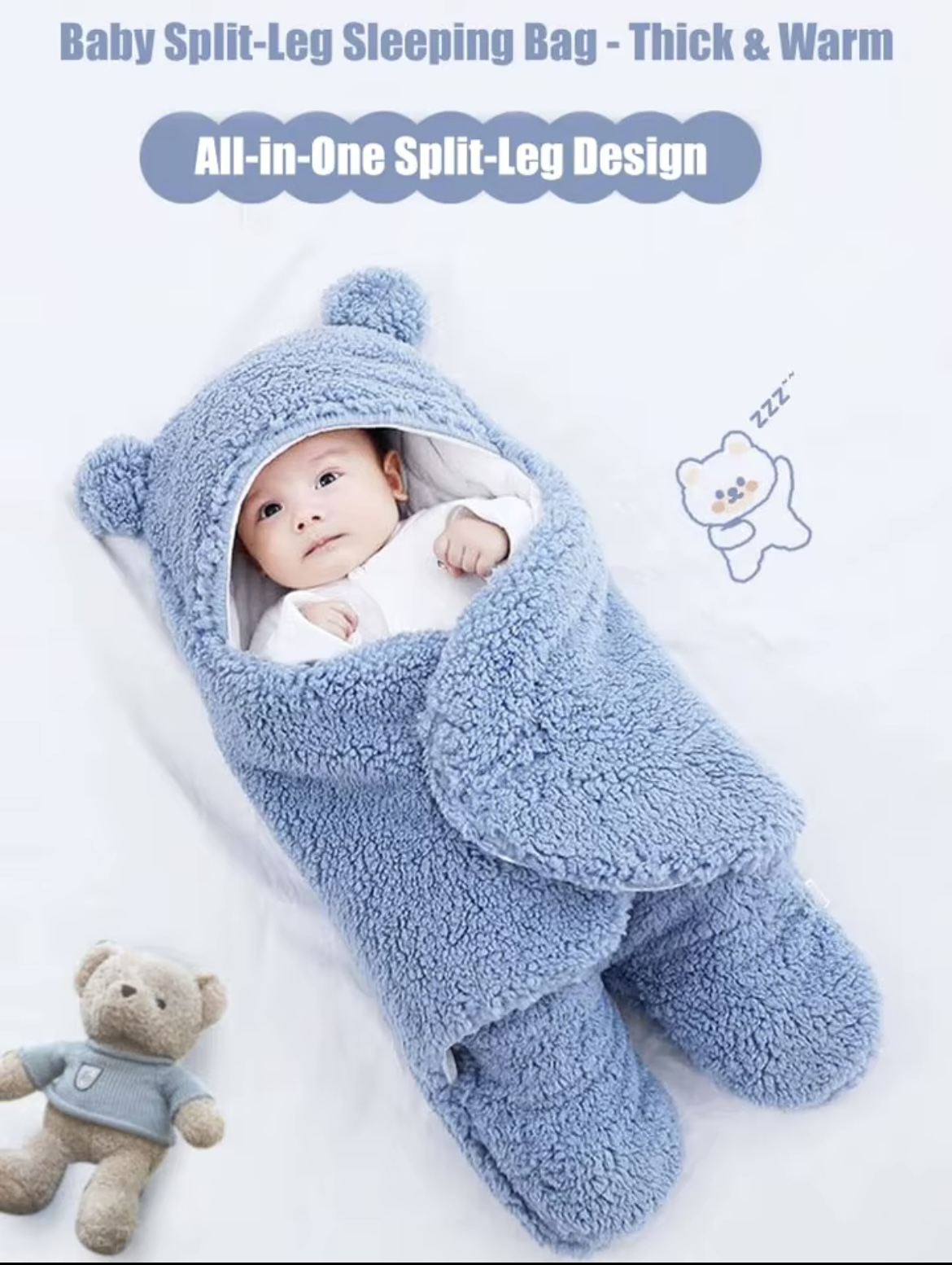 SACO COBERTOR HIPOALERGENICO BEBE OSITO