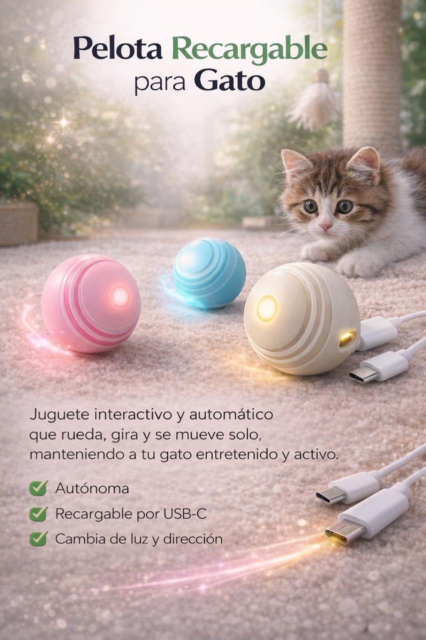 Pelota Bola Inteligente Para Gatos Perro - Vista 1