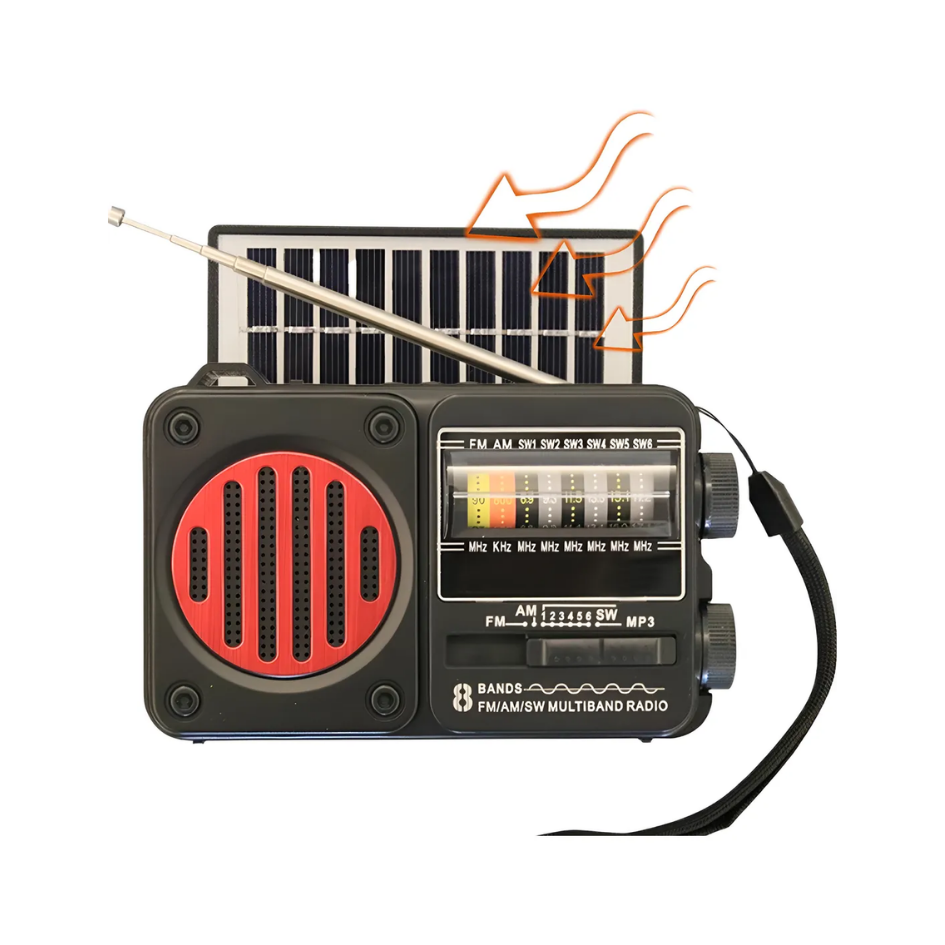 Radio Portatil Solar Multibanda Ocho Ban - Vista 1