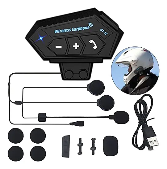 Intercomunicador para casco de moto BT12