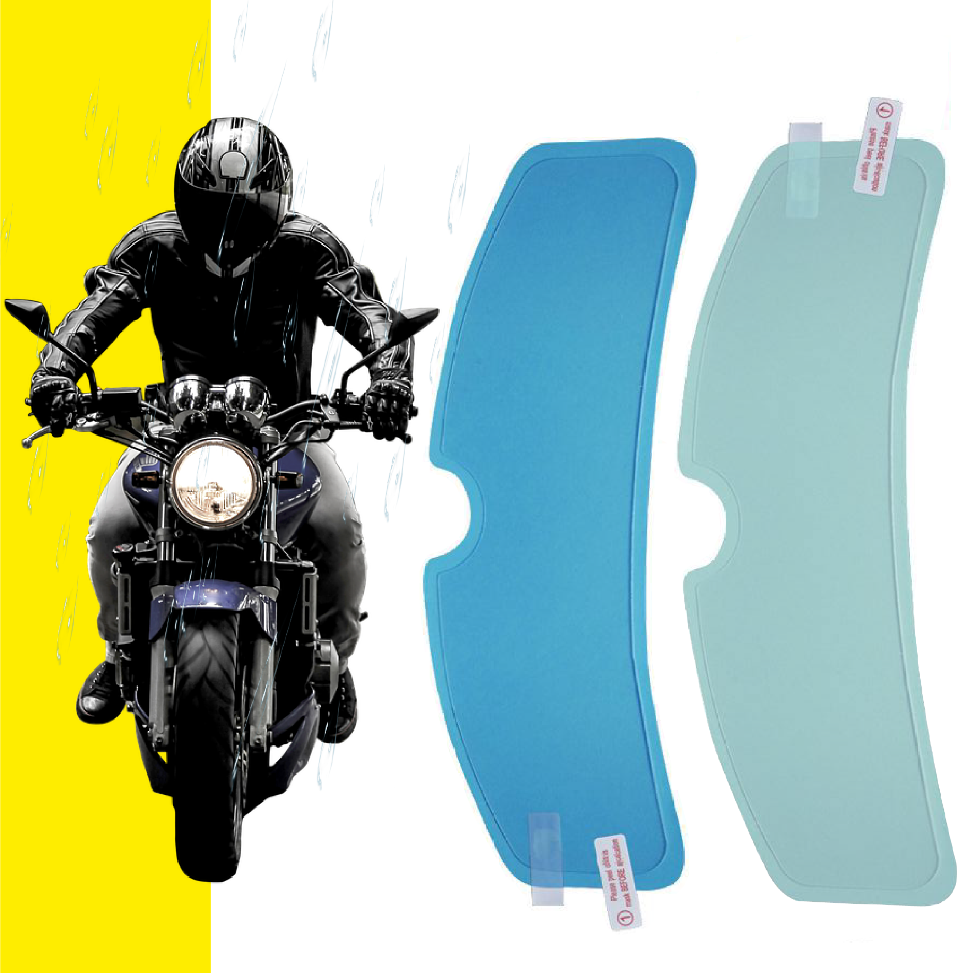 Miniatura 5 de Películas Antiempañante Antilluvia Moto