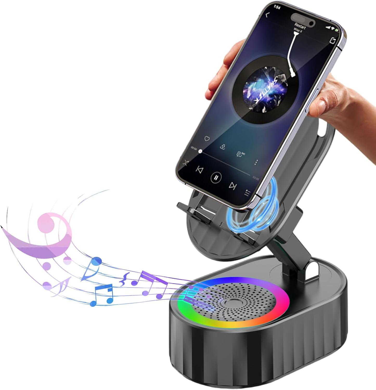 Base Inducción para Celular con Parlante