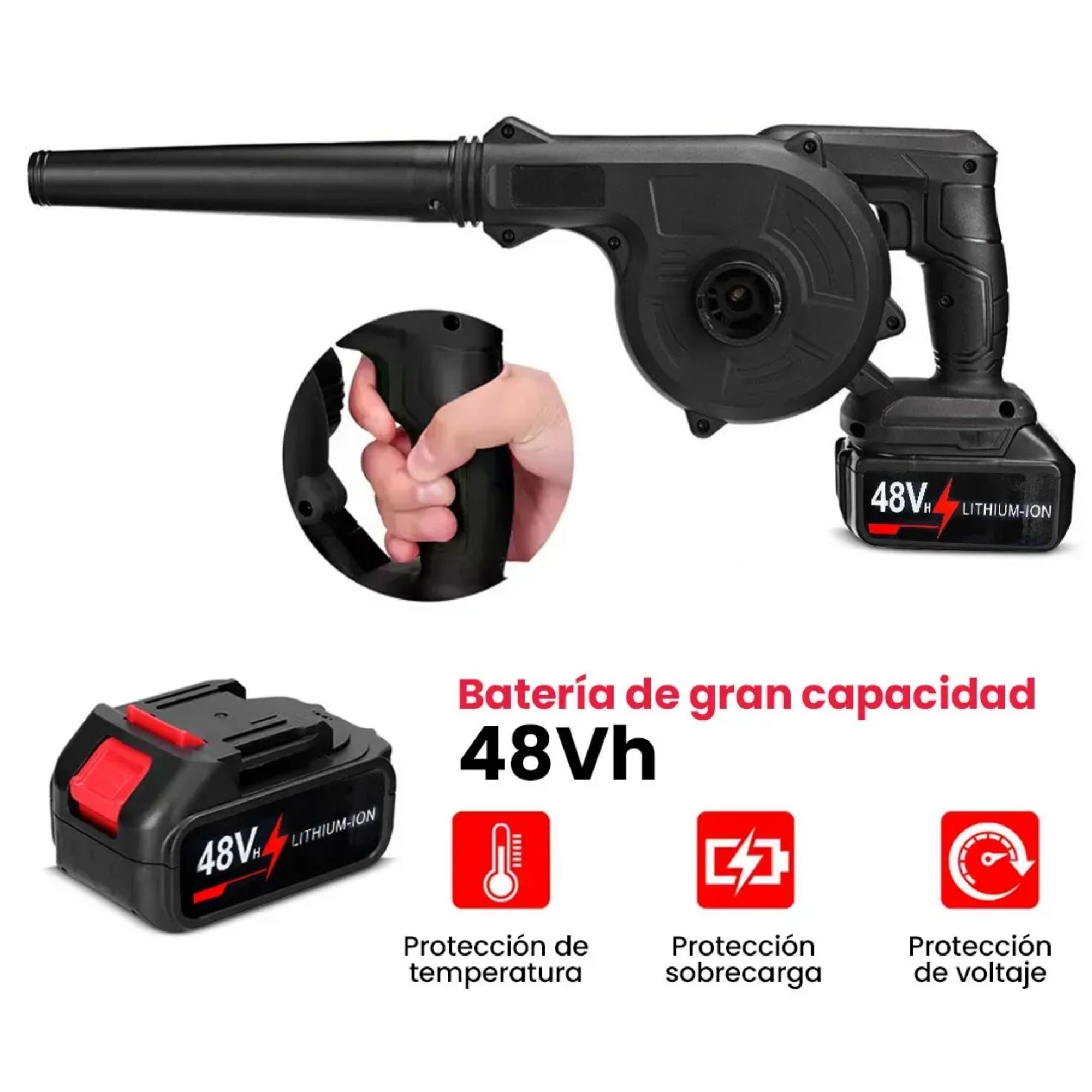 Sopladora y Aspiradora Inalambrica 48V
