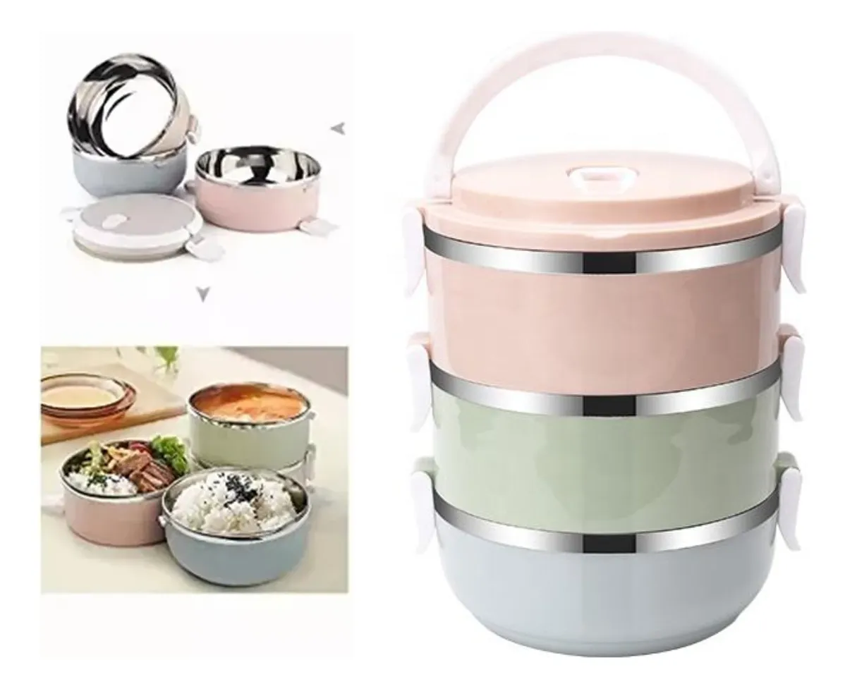 Vista 3 de LONCHERA PORTA COMIDA 3 NIVEL