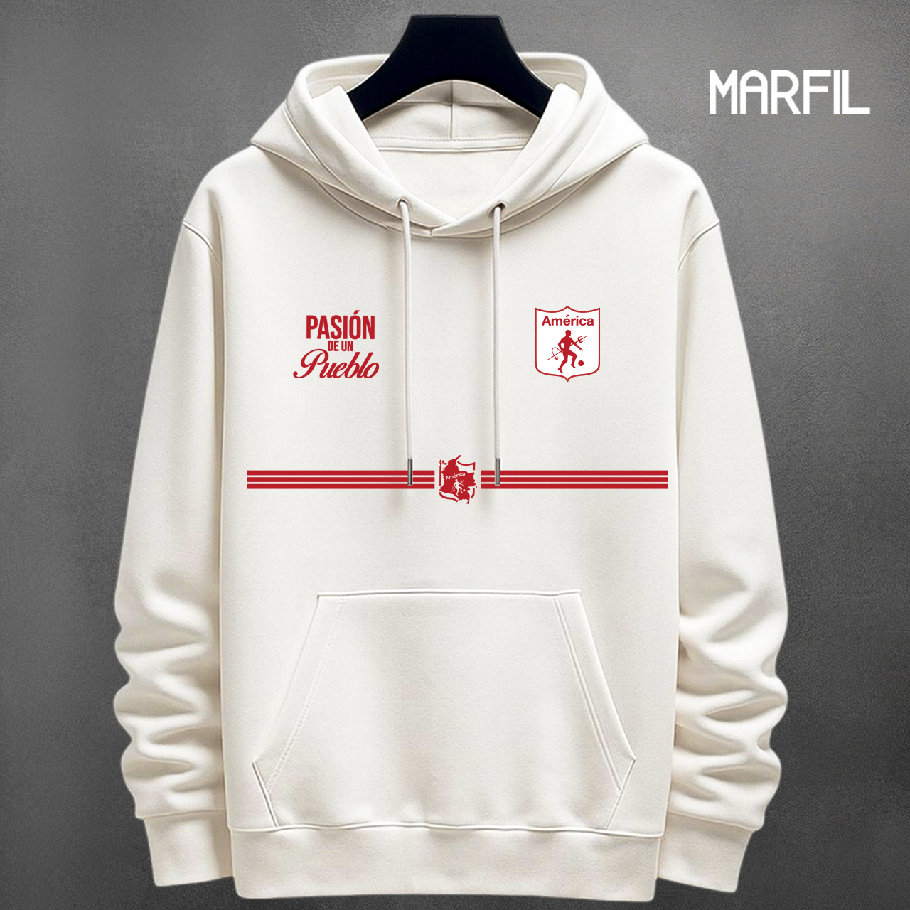 BUZO AMÉRICA - LOGOS BORDADOS - Vista 1