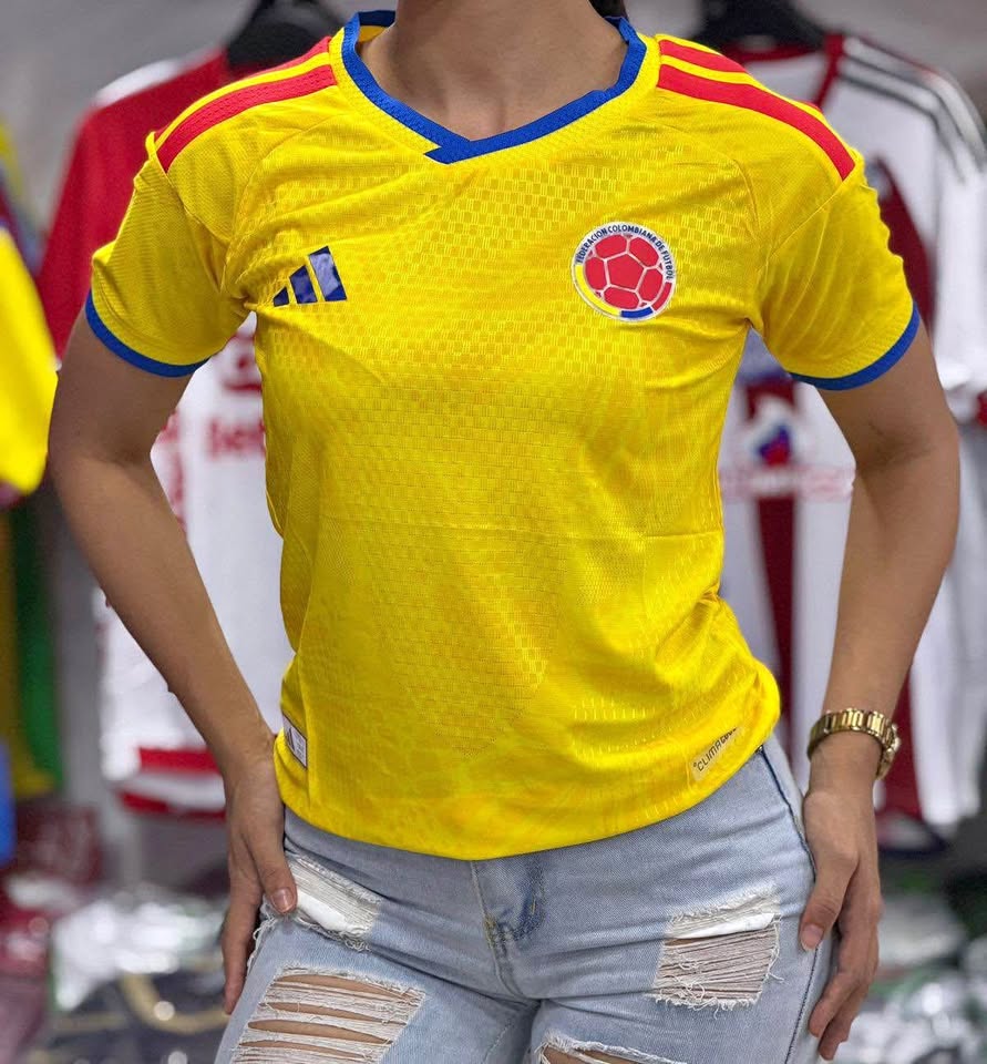 CAMISETA DE COLOMBIA ENCAUCHETADA DAMA - Vista 1