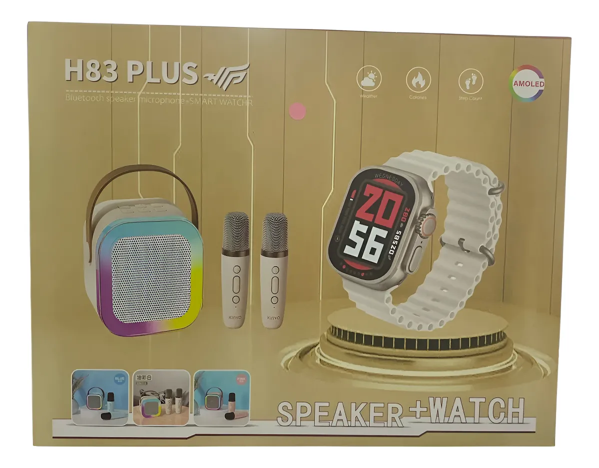 Combo Reloj Mas Parlante Con Microfono