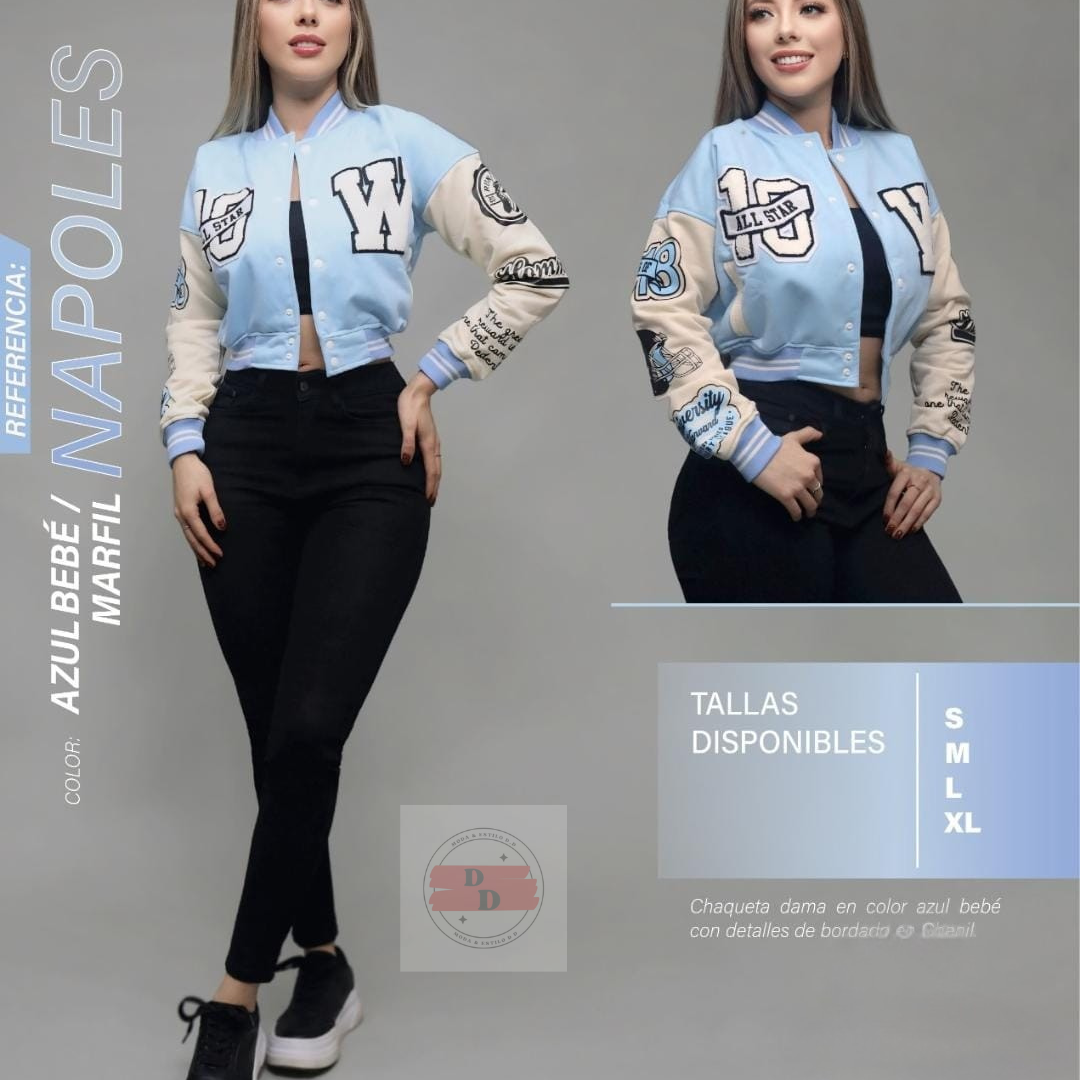 Chaqueta beisbolera de dama N01 - Vista 1