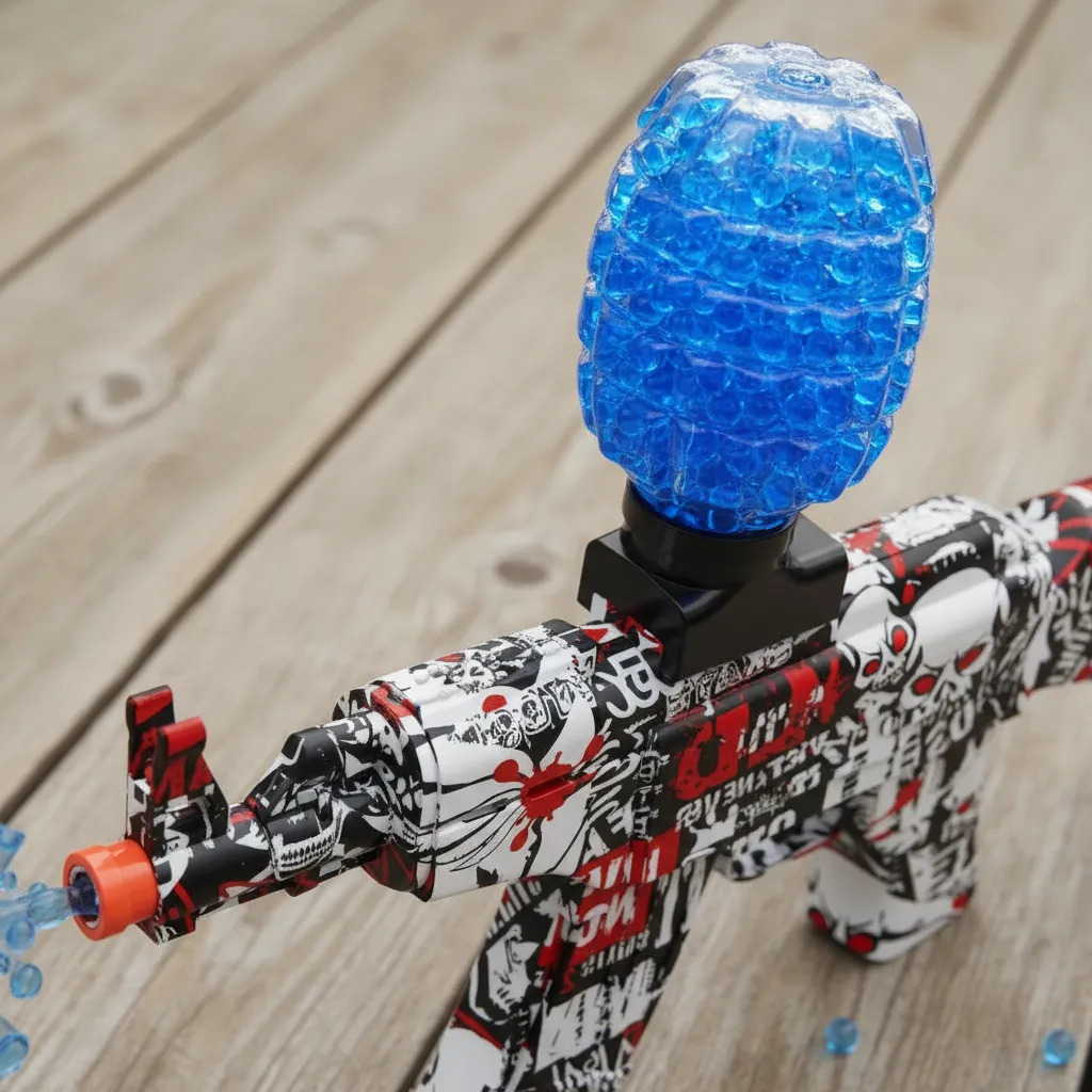 PISTOLA ELECTRICA CON ACCESORIOS ROJA❤️