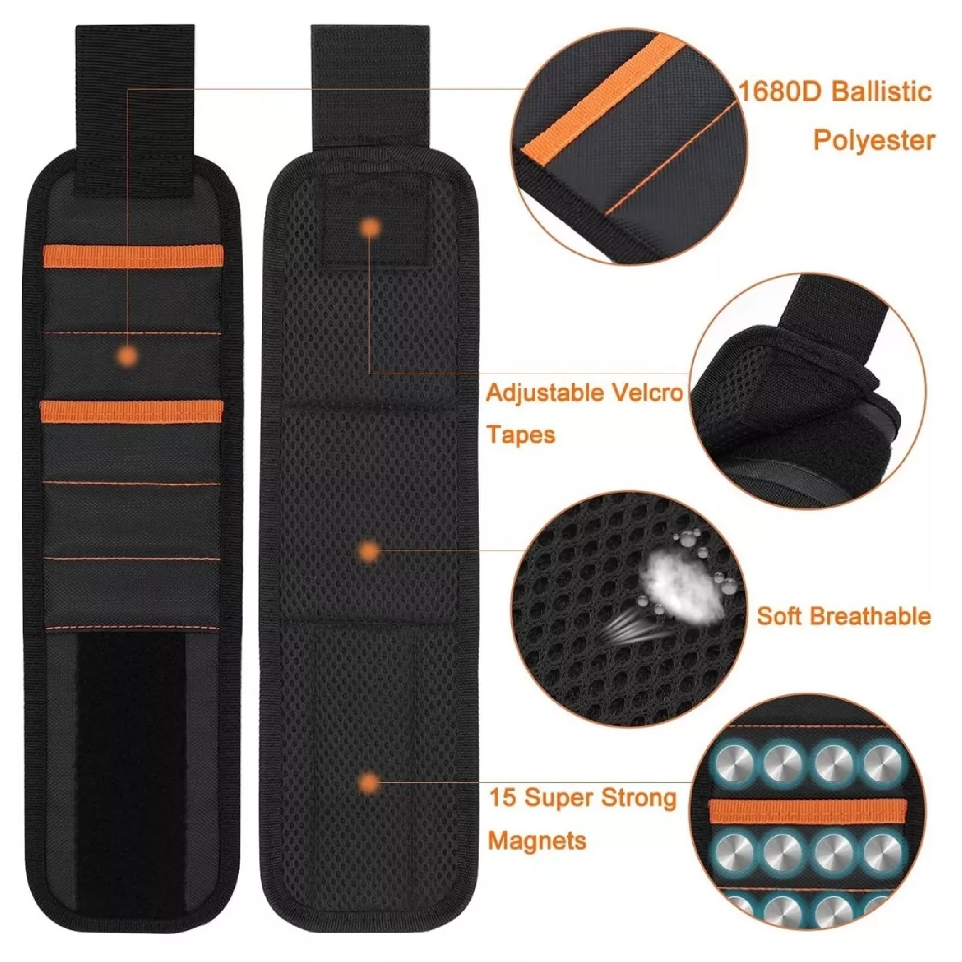 Brazalete Magnético Porta Tornillos