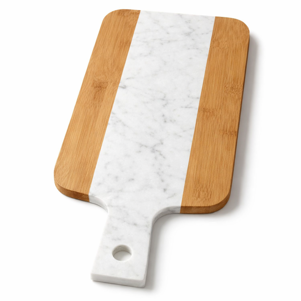 Tabla de Lujo Bambu Marmol Cocina Cortar