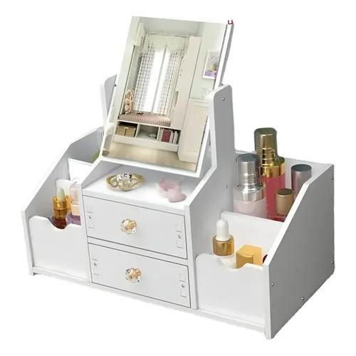 ESTANTE ORGANIZADOR MAQUILLAJE CON ESPEJ