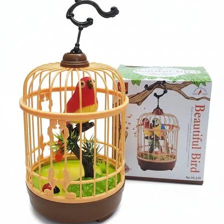 Pájaro cantor loro rojo Cantor Mecánico