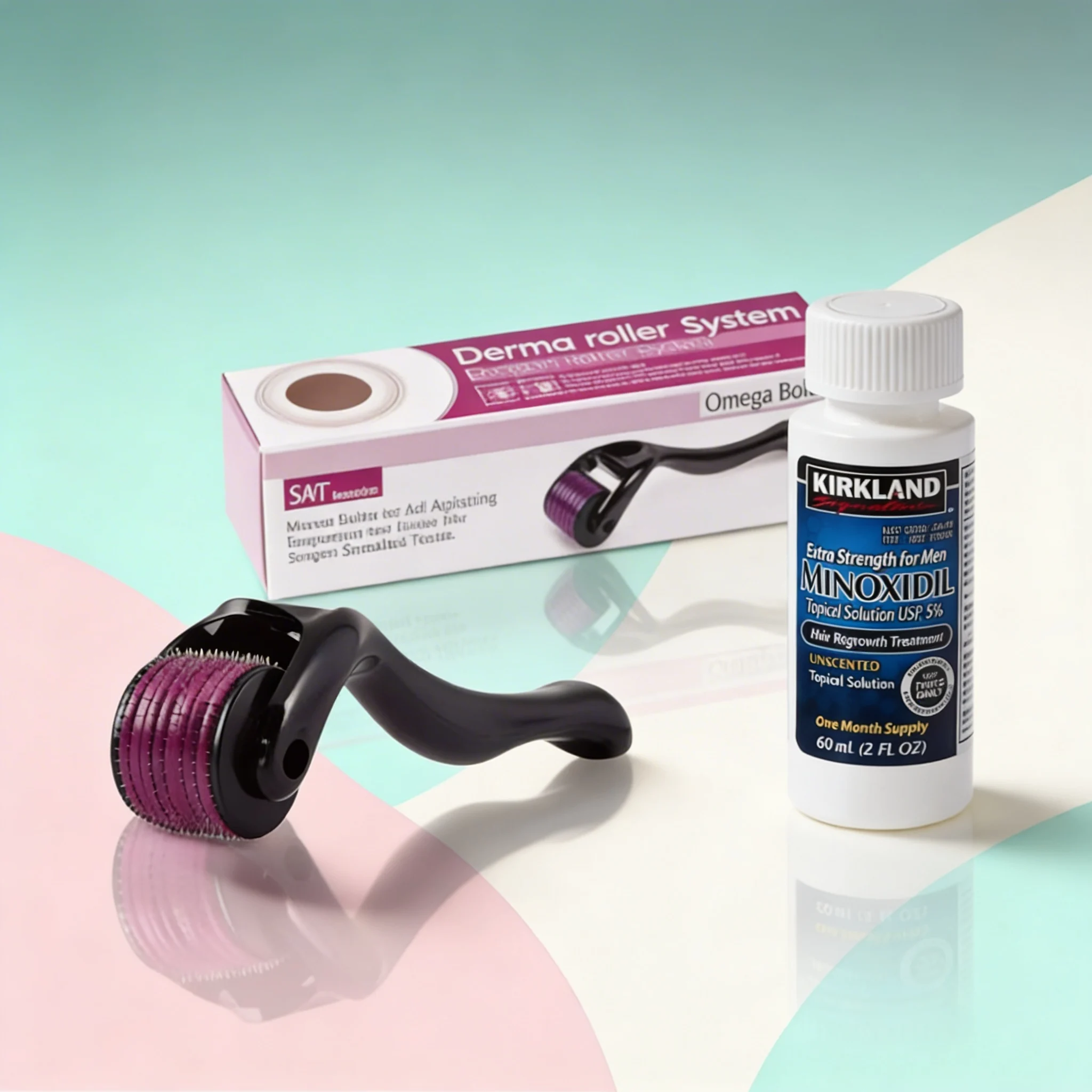 KIT Minoxidil Kirkland al 5%+ Dermarolle - Vista 1