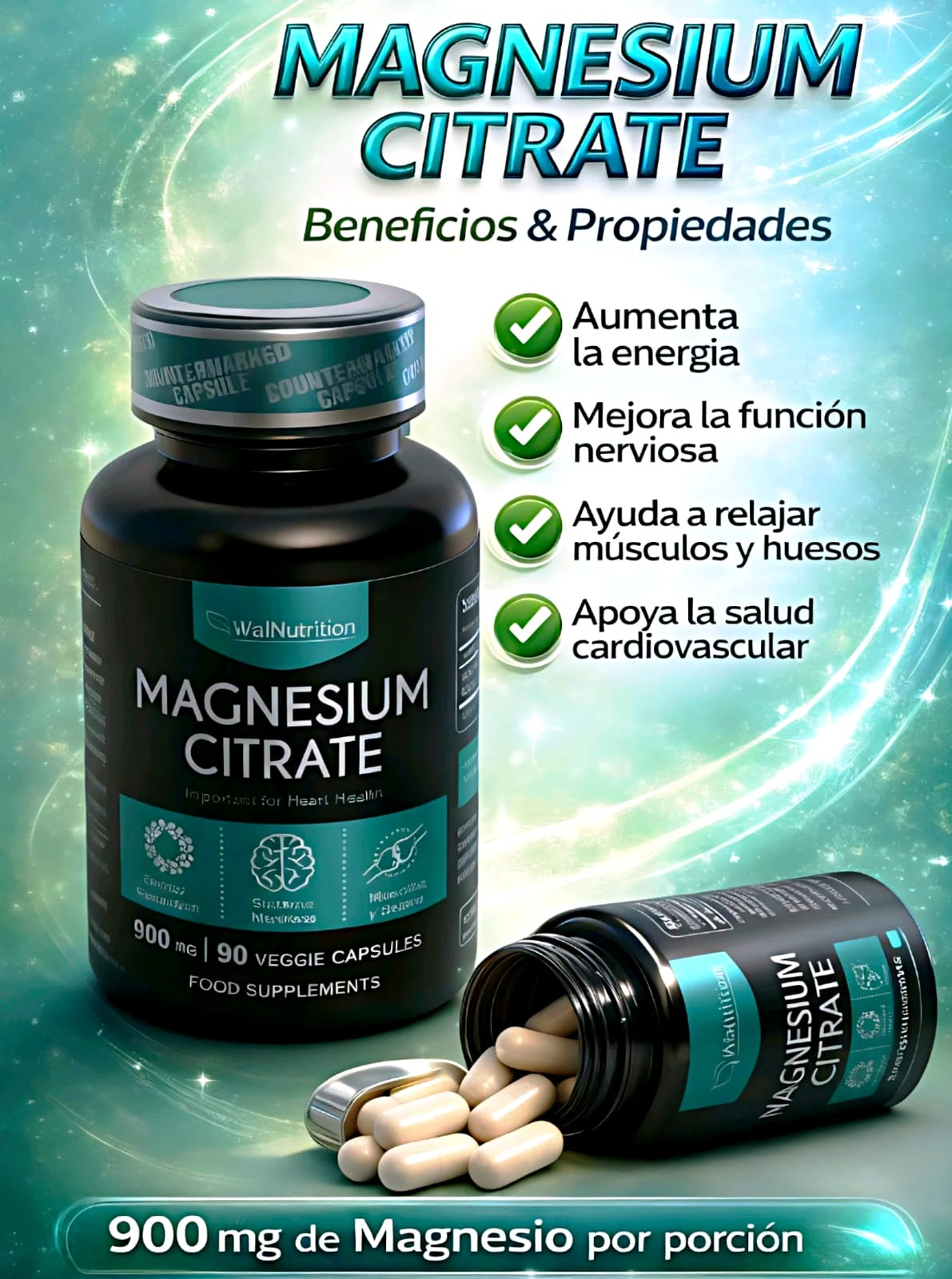 Magnesium Citrate WalNutrition - 900 mg