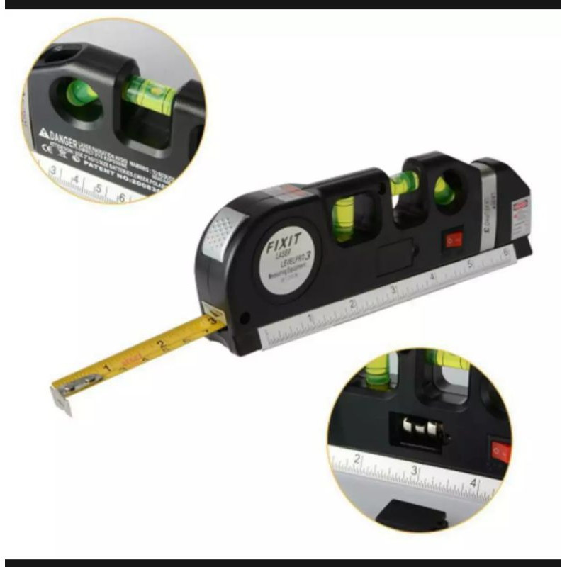 Miniatura 3 de Nivel Laser 3 Burbujas Con Metro Alinead