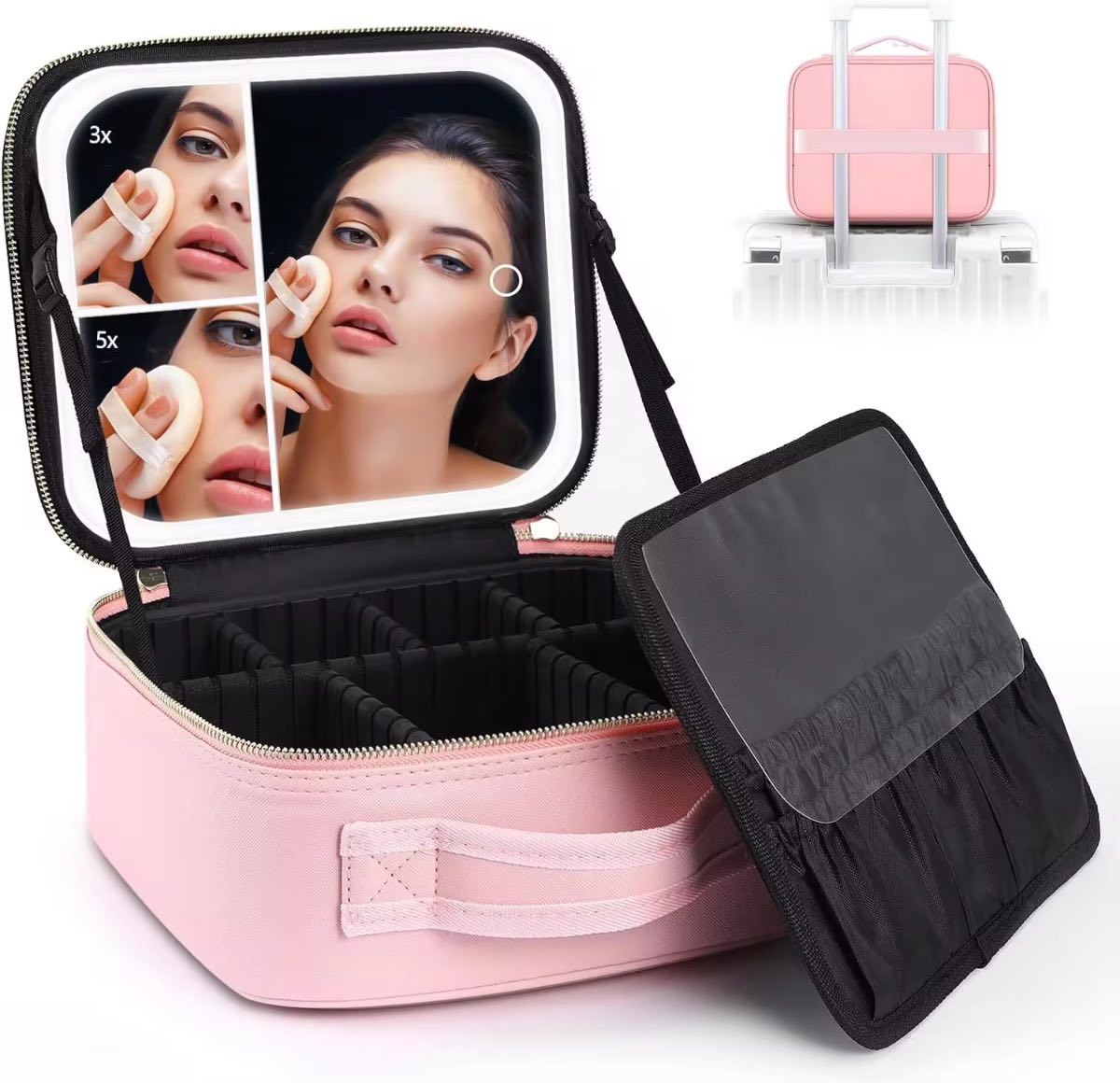 Cosmetiquera Para Maquíllaje Espejo LED