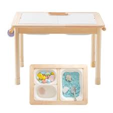 Mesa Montessori infantil con trofas