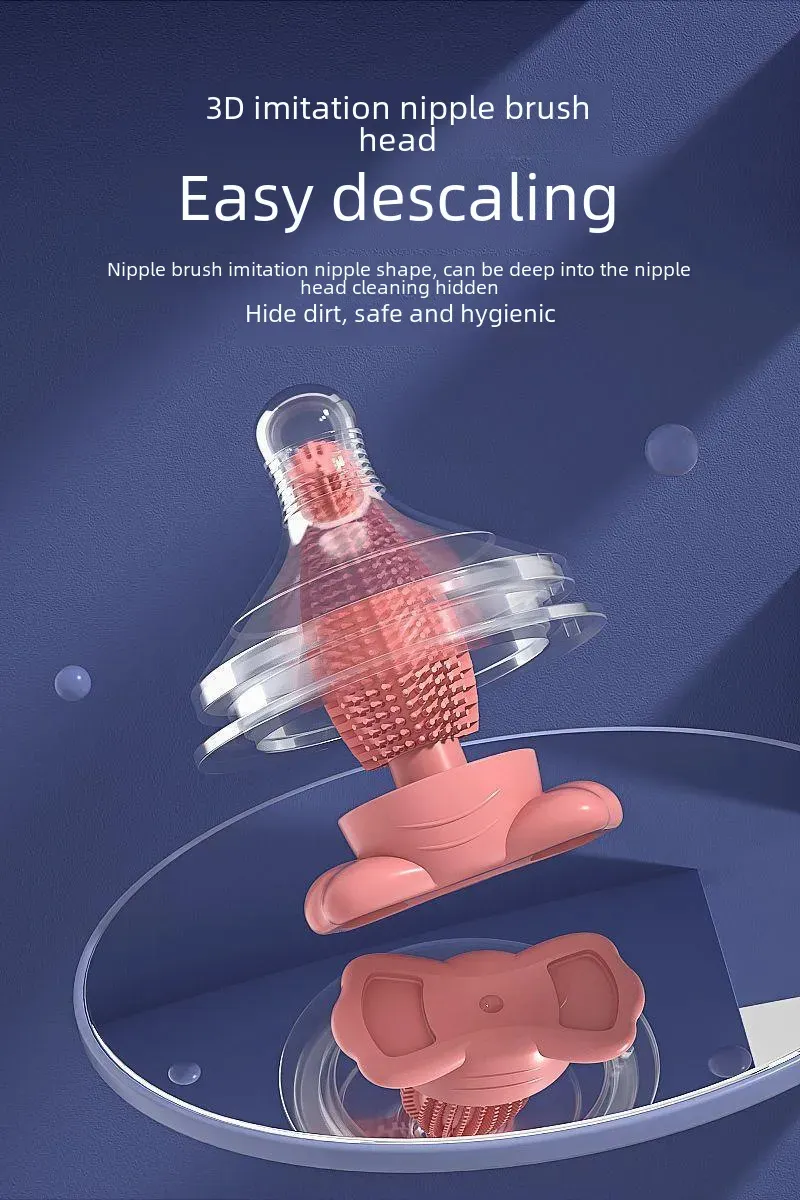 Cepillo En Silicona Limpiador Teteros