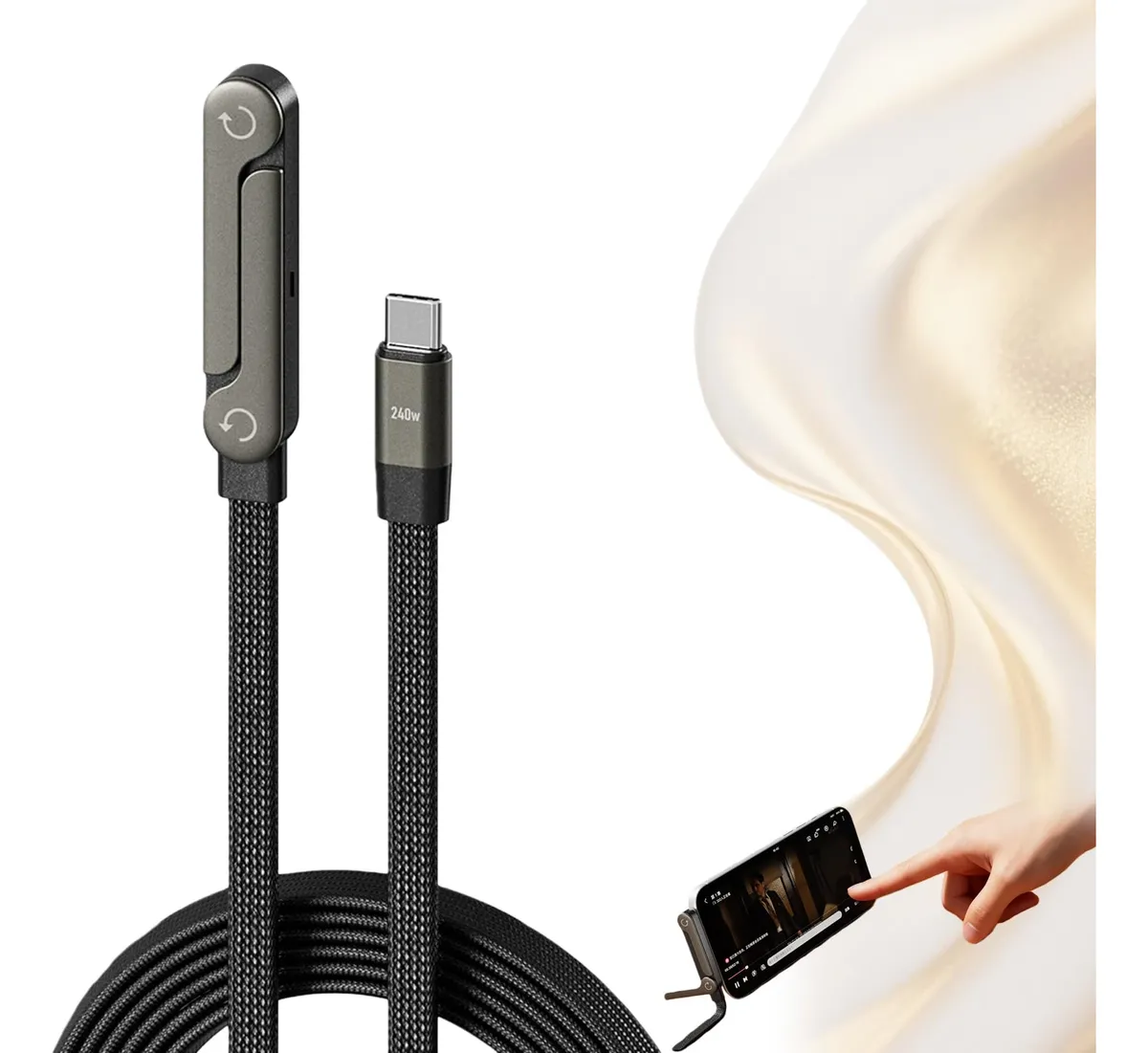 Vista 5 de Cable De Carga Rápida Con Base