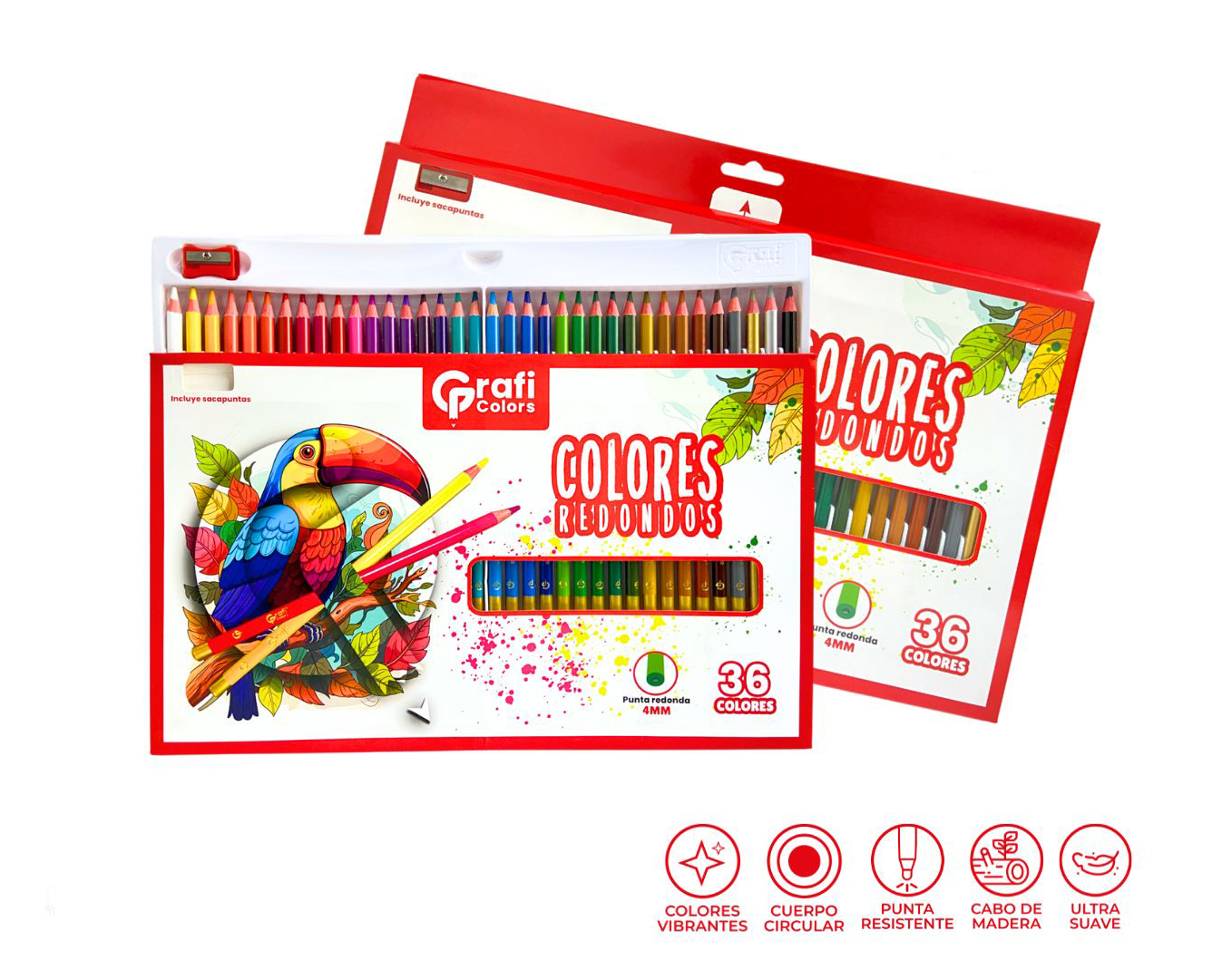 COLORES REDONDOS 4MM GRAFICOLORS X36 - Vista 1