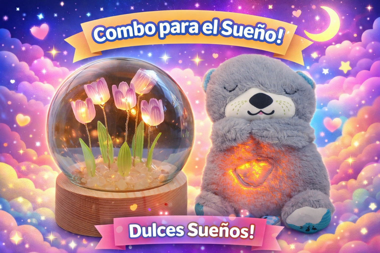 Combo Nutria Estres y Lampara Tulipanes
