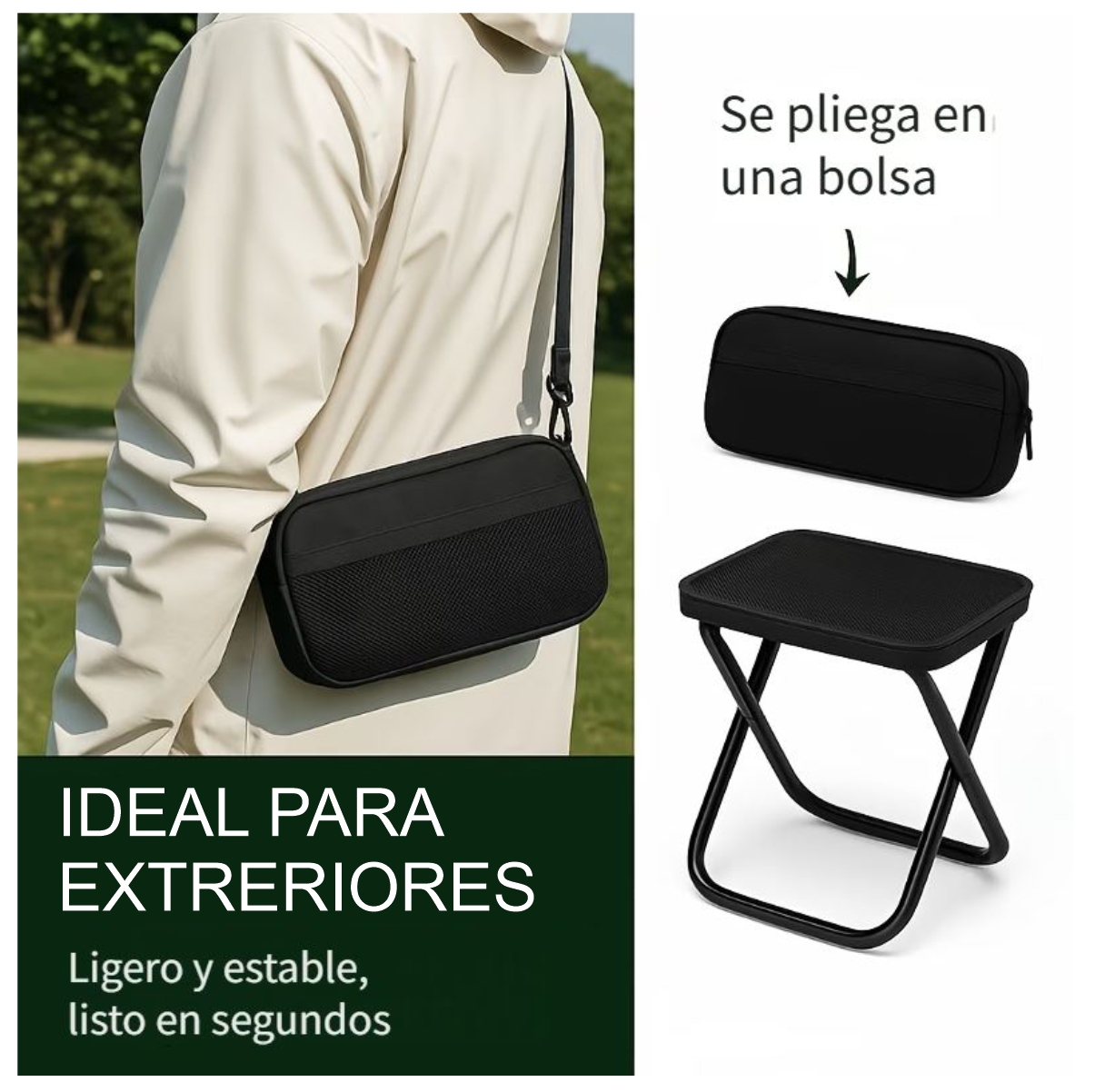 Silla Camping Plegable Portatil Taburete