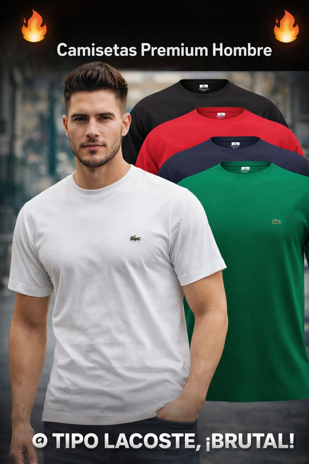 Pack x 3 Camisetas Lacoste Tela Fria
