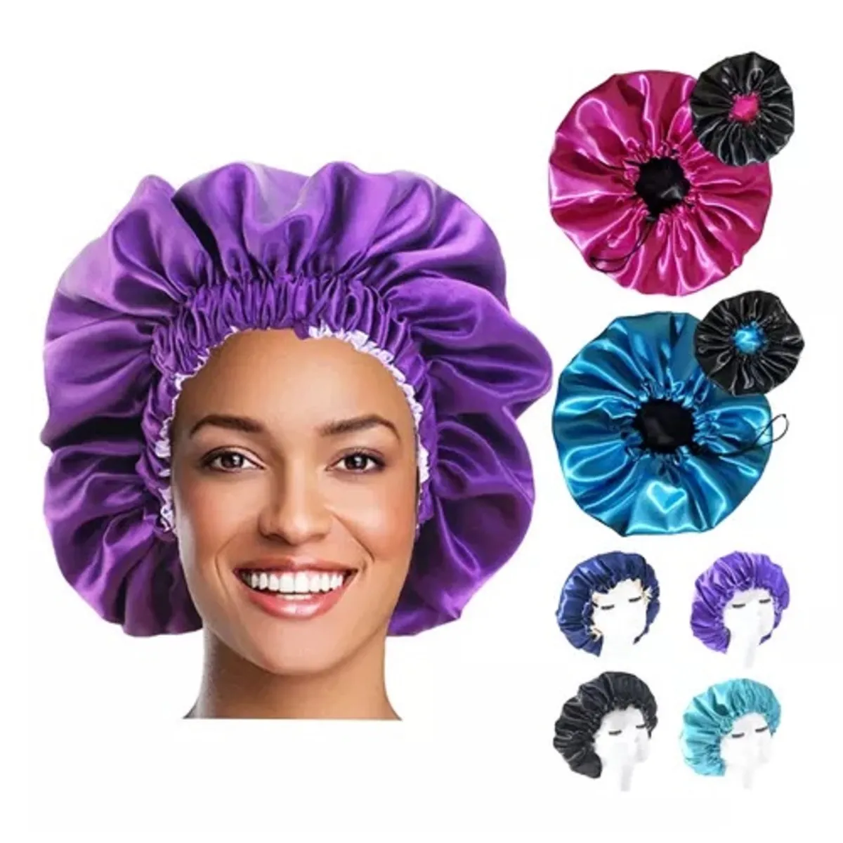 Gorro de satin para dormir antifrizz