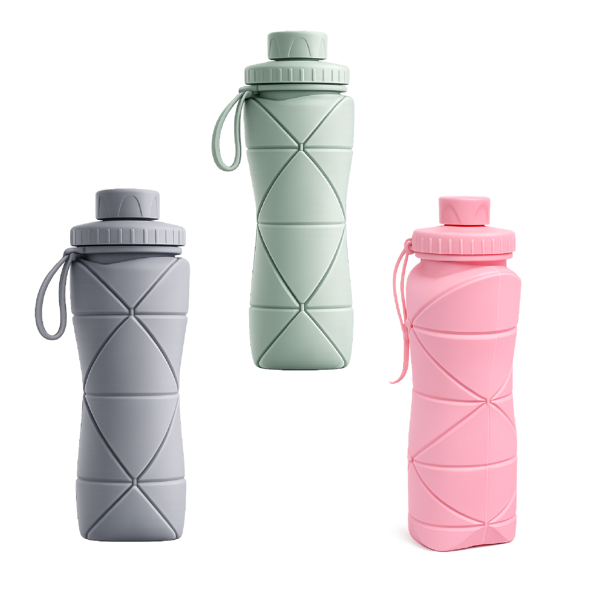 Botella Silicona Portatil Plegable Agua