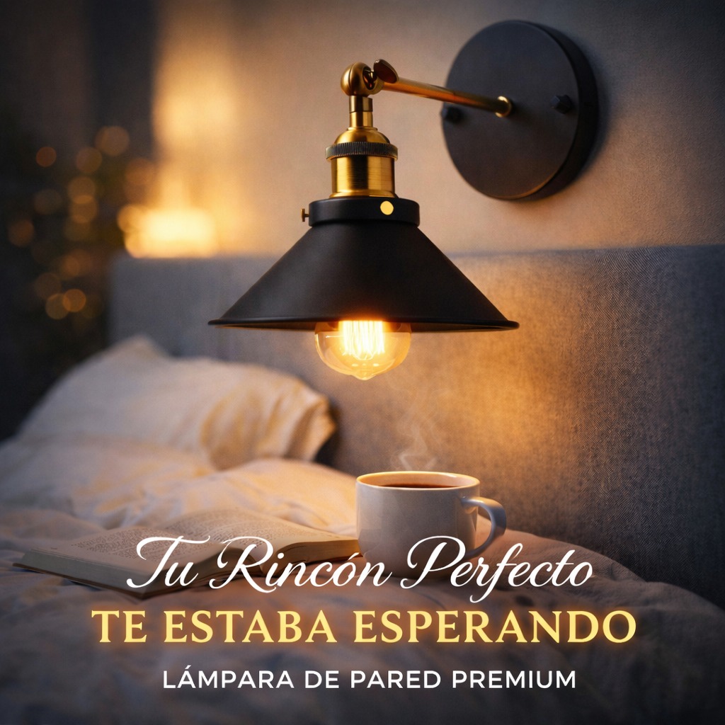 Lámpara Pared Vintage Industrial con Bom