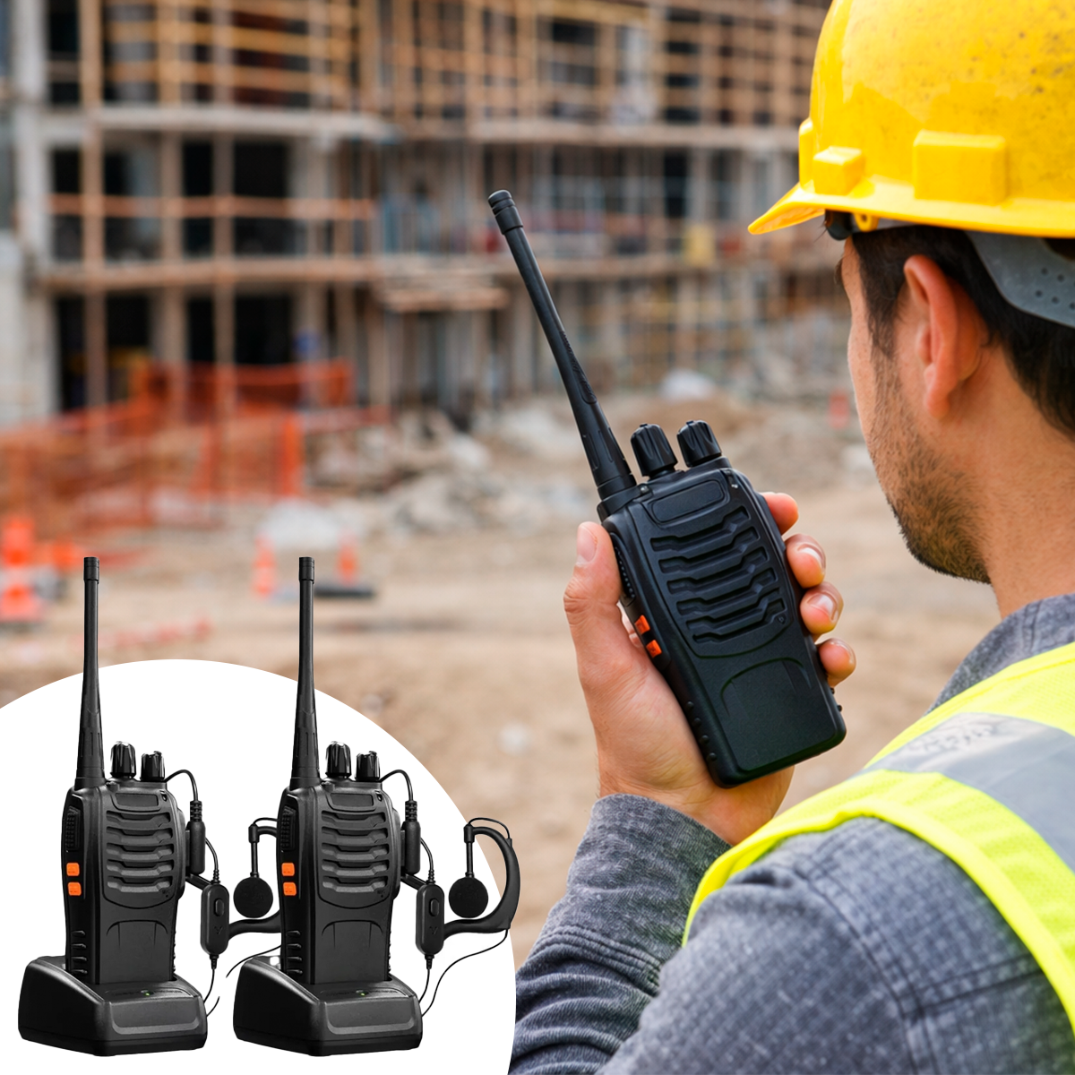 Kit x2 Walkie Talkie Recargable BF-888S