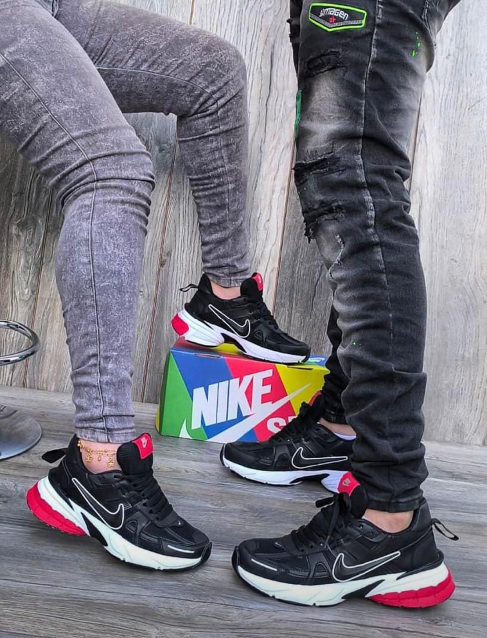 Bellos Nike Vk2 Unisex Negro taco Rojo