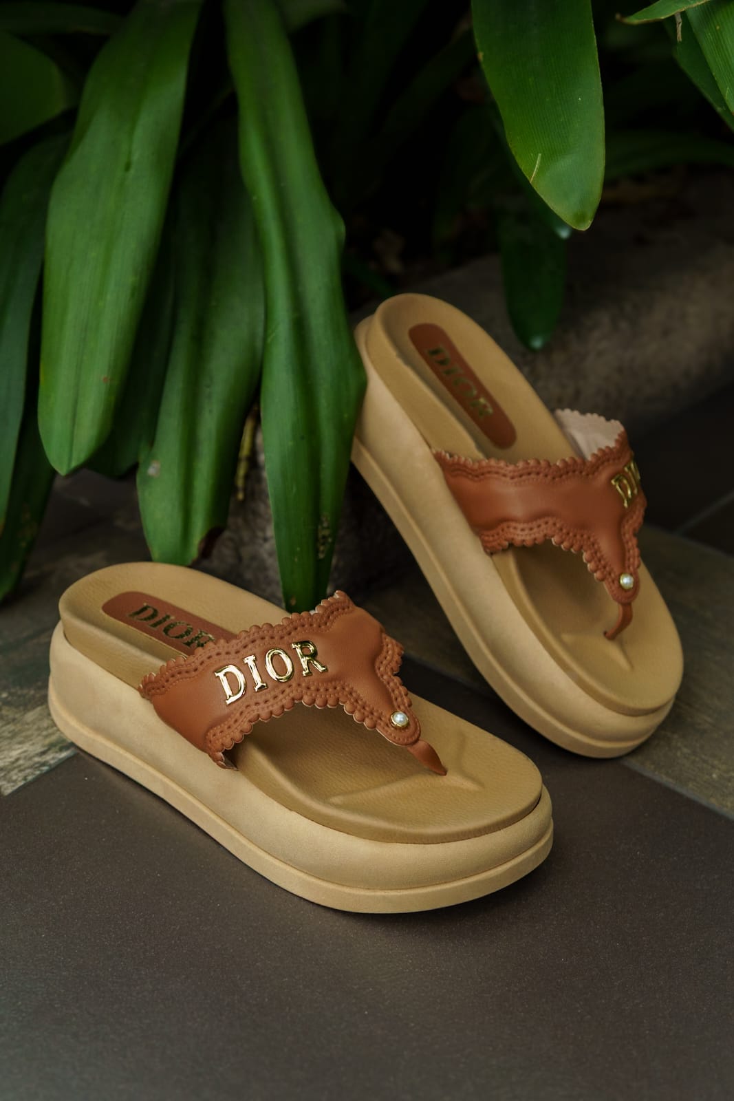 Sandalias Plataforma Dior Marron