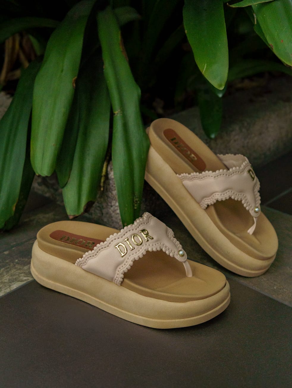 Sandalias Plataforma Dior palo Rosa