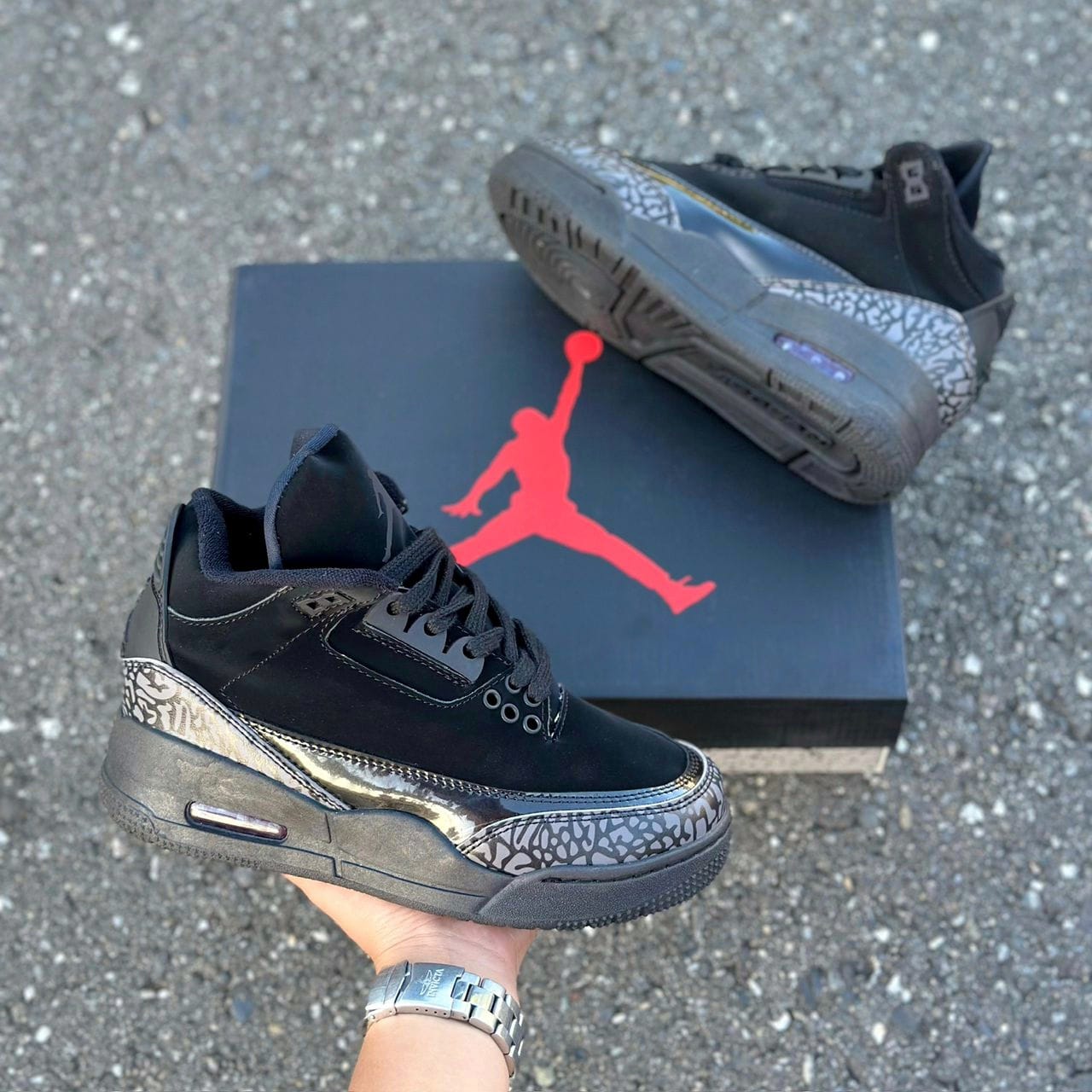 Botas Jordan Retro 3 Negro
