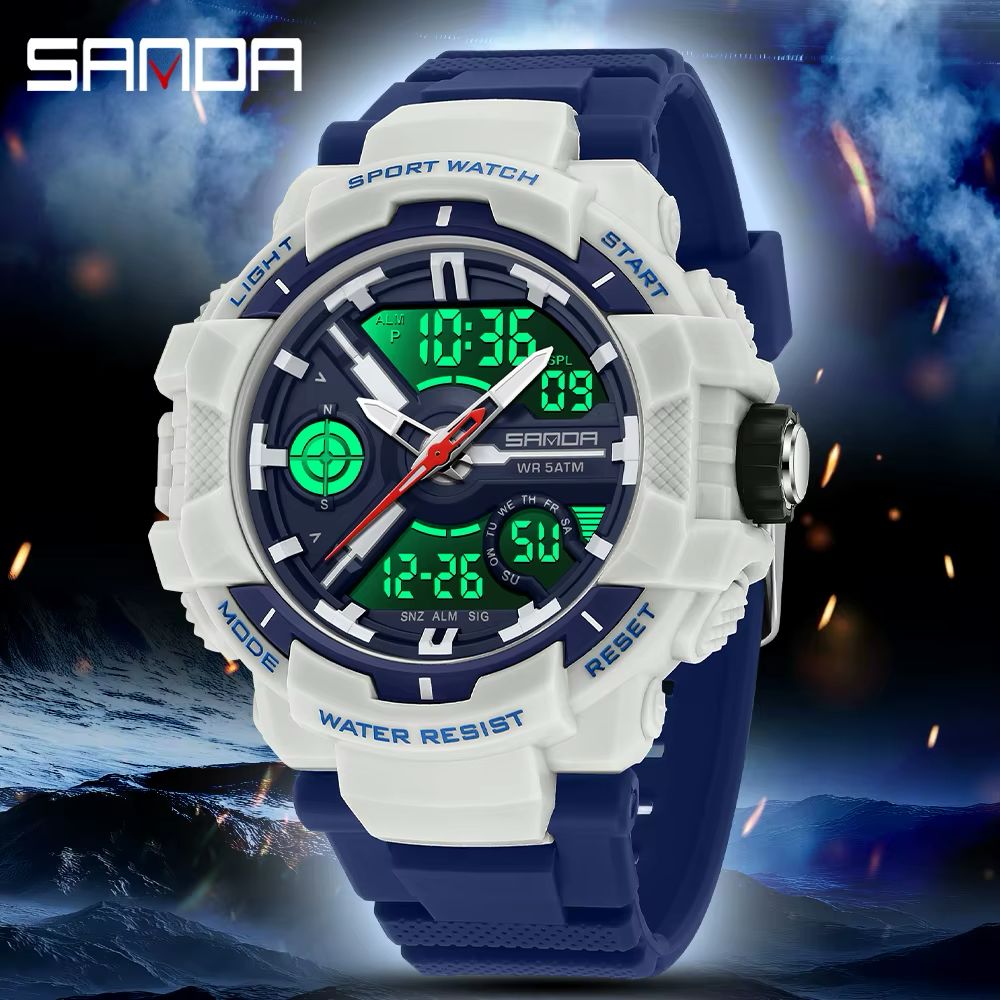 Reloj Sanda 6226 Doble Hora Hombre