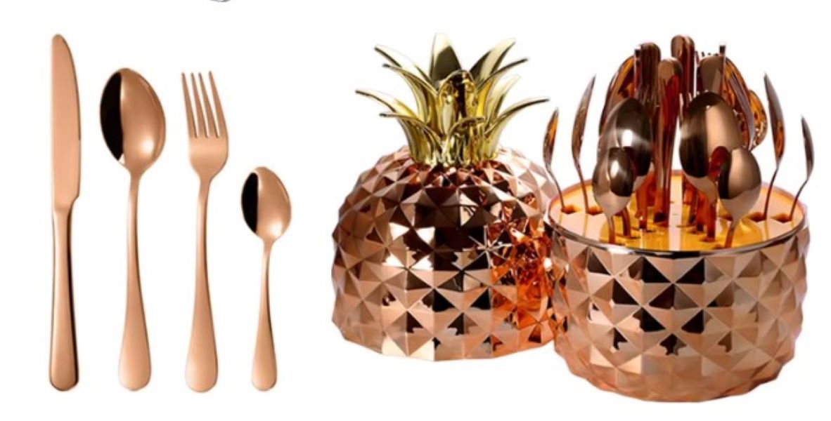 Vista 4 de SET CUBIERTOS PIÑA X24 ACERO INOXIDABLE