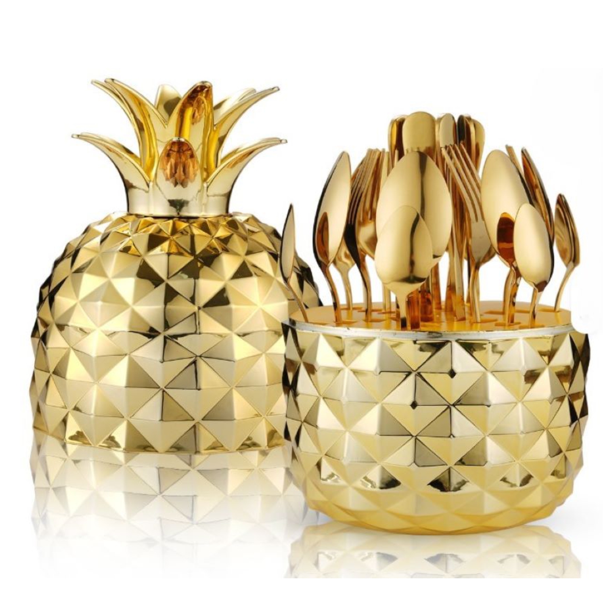 Vista 2 de SET CUBIERTOS PIÑA X24 ACERO INOXIDABLE