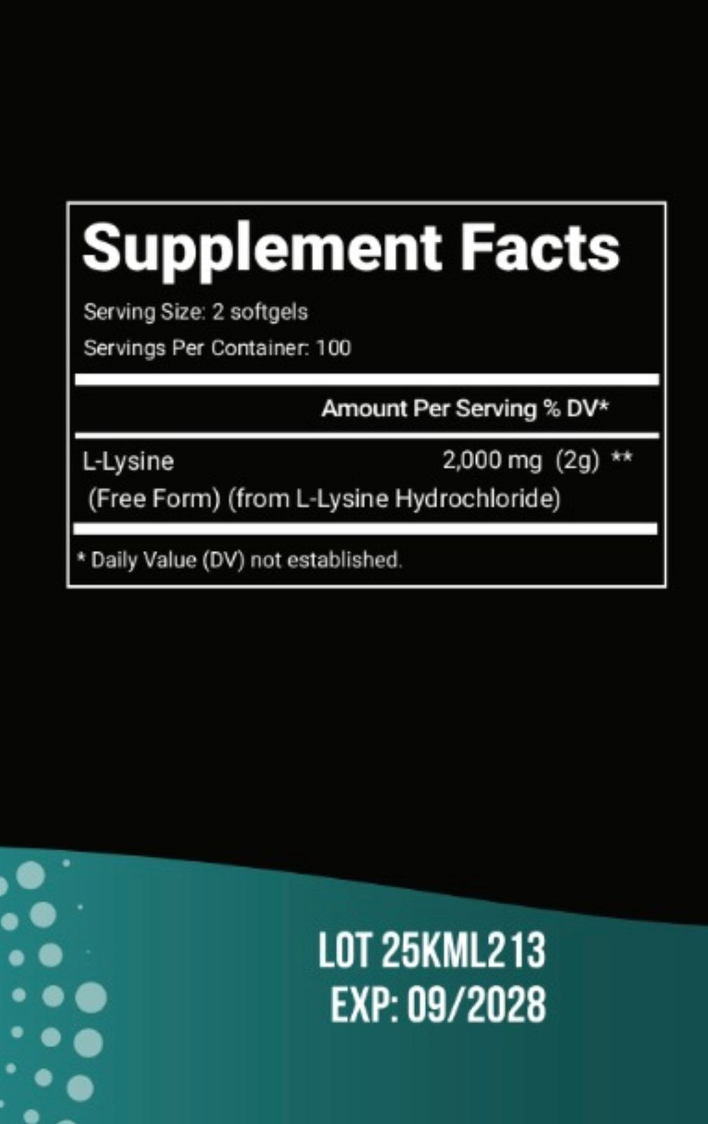 L-LYSINE X 2000MG TOTAL HEALTH