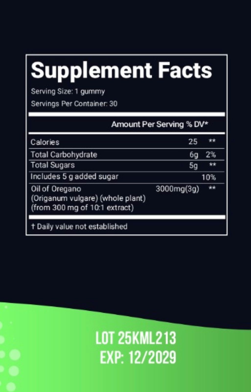 OREGANO EN GOMAS 3000MG TOTAL HEALTH