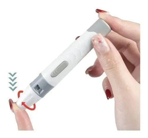 Vista 5 de Glucómetro digital azul